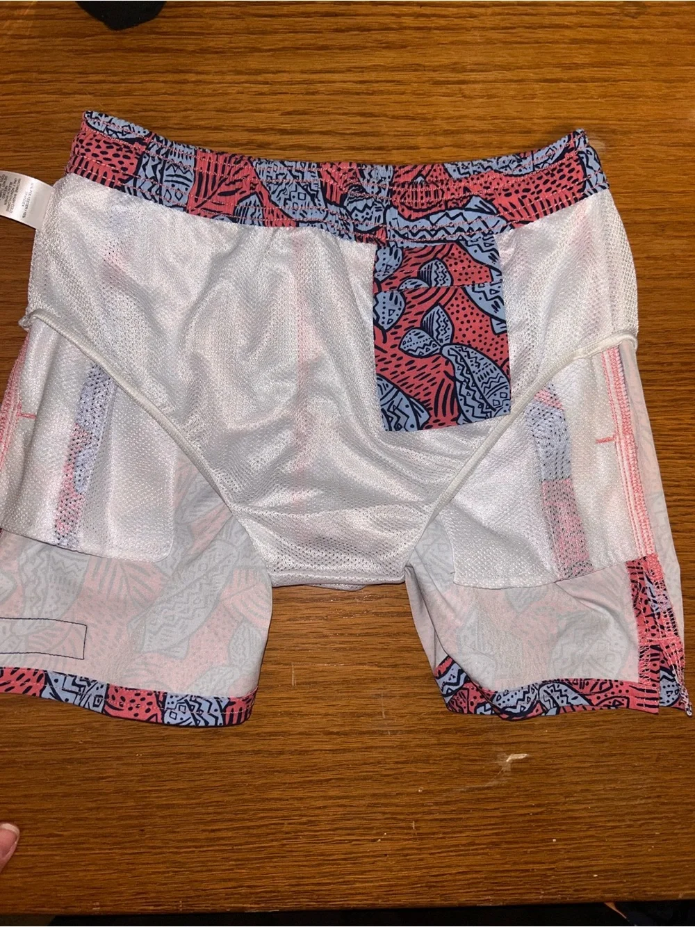 Boys Vineyard Vines Coral Fish Print Swim Shorts